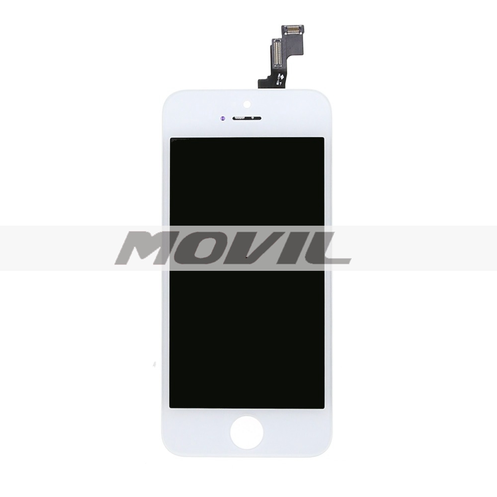 White For iPhone 5S LCD Display Touch Screen Glass with Bezel Frame Complete Replacements Assembly
